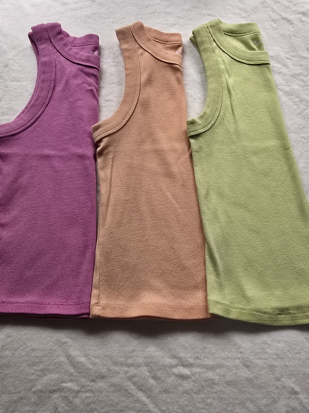 Old Navy Ribbed Tank Tops Size S Lot of 3 Bright Colors